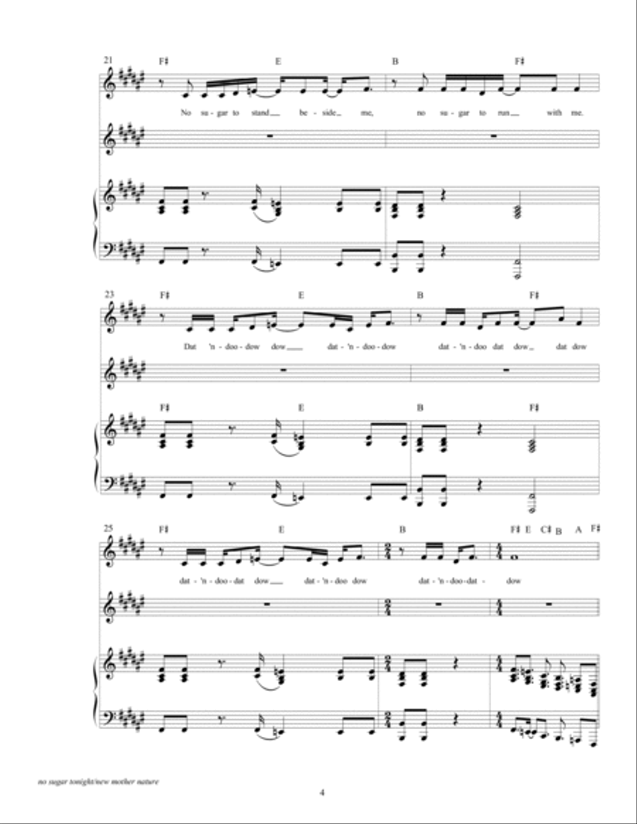 No Sugar Tonight Voice scores gallery preview page 6