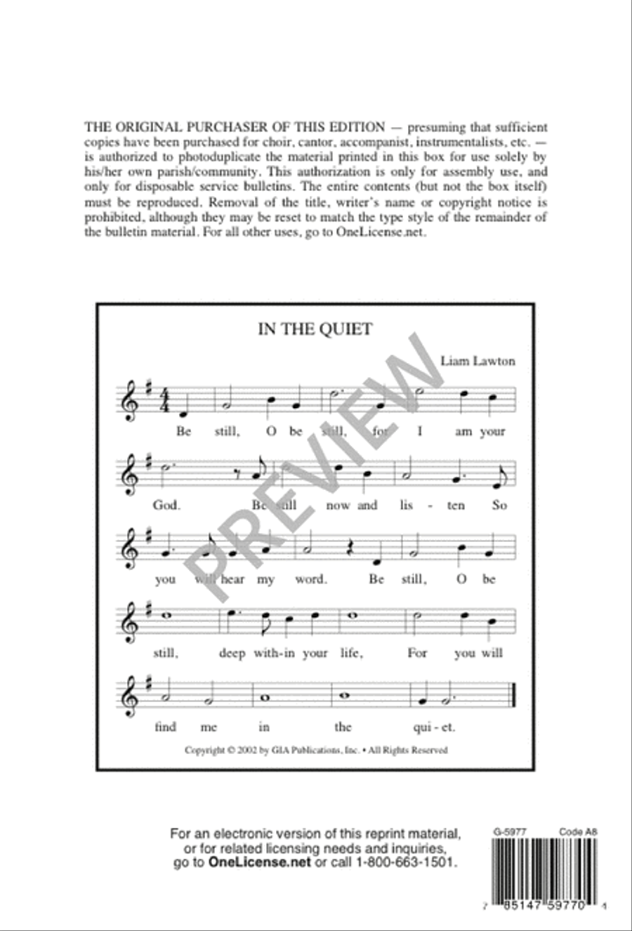 In the Quiet In the Quiet 4-Part scores gallery preview page 8