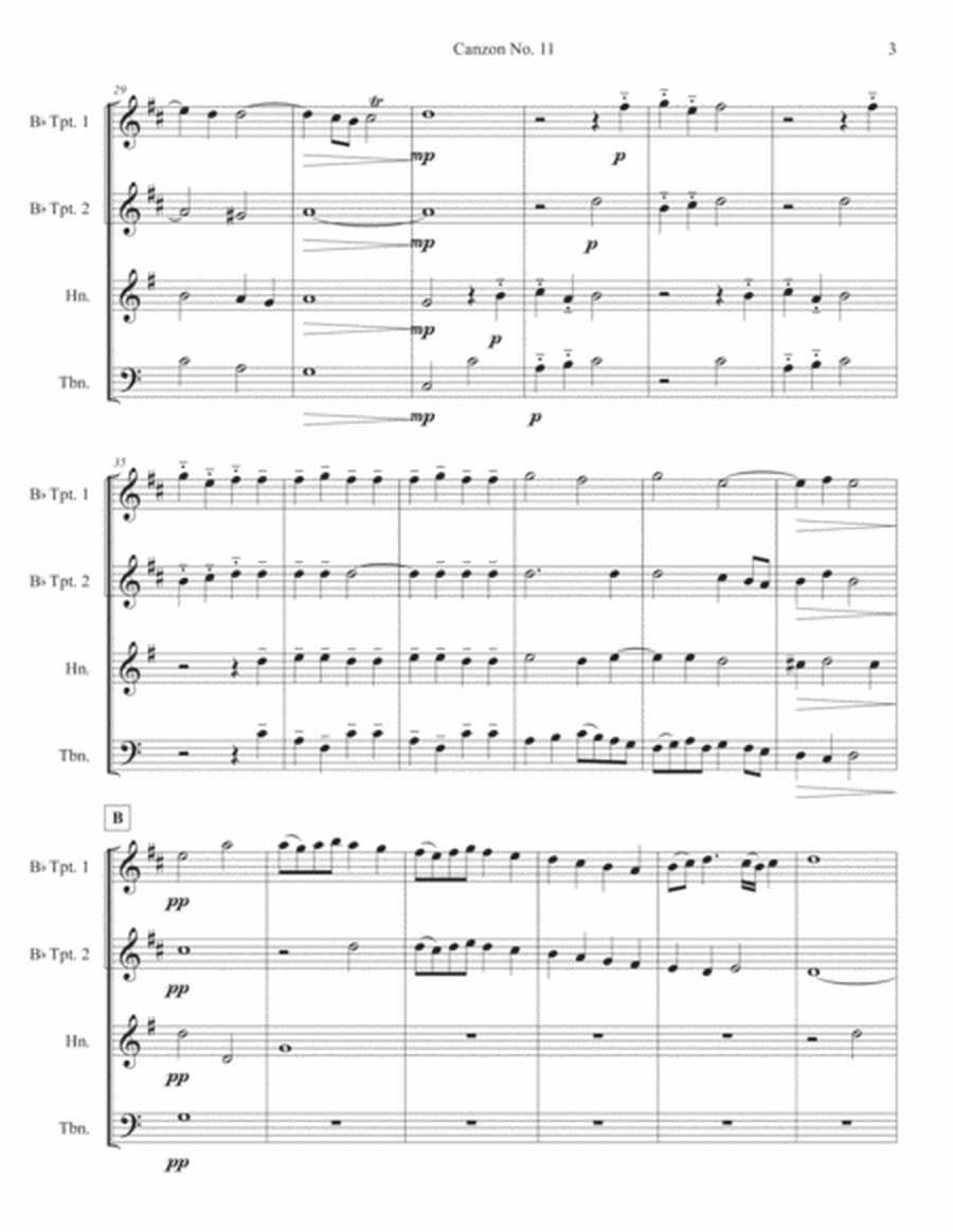 "Canzon No. 11: La Serafina" for Brass Quartet - Pietro Lappi image number null