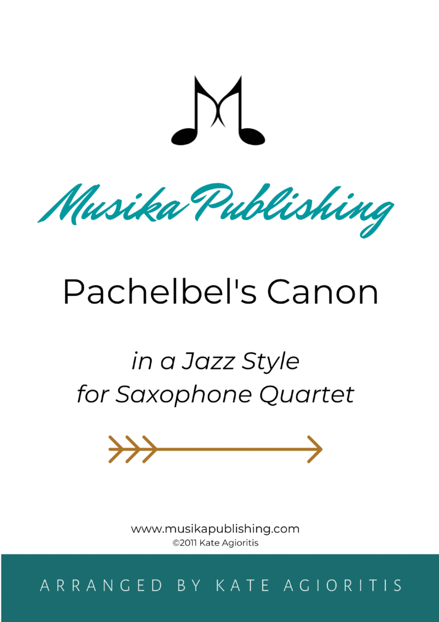 Pachelbel's Canon - in a Jazz Style - for Saxophone Quartet Saxophone Quartet scores gallery preview page 1
