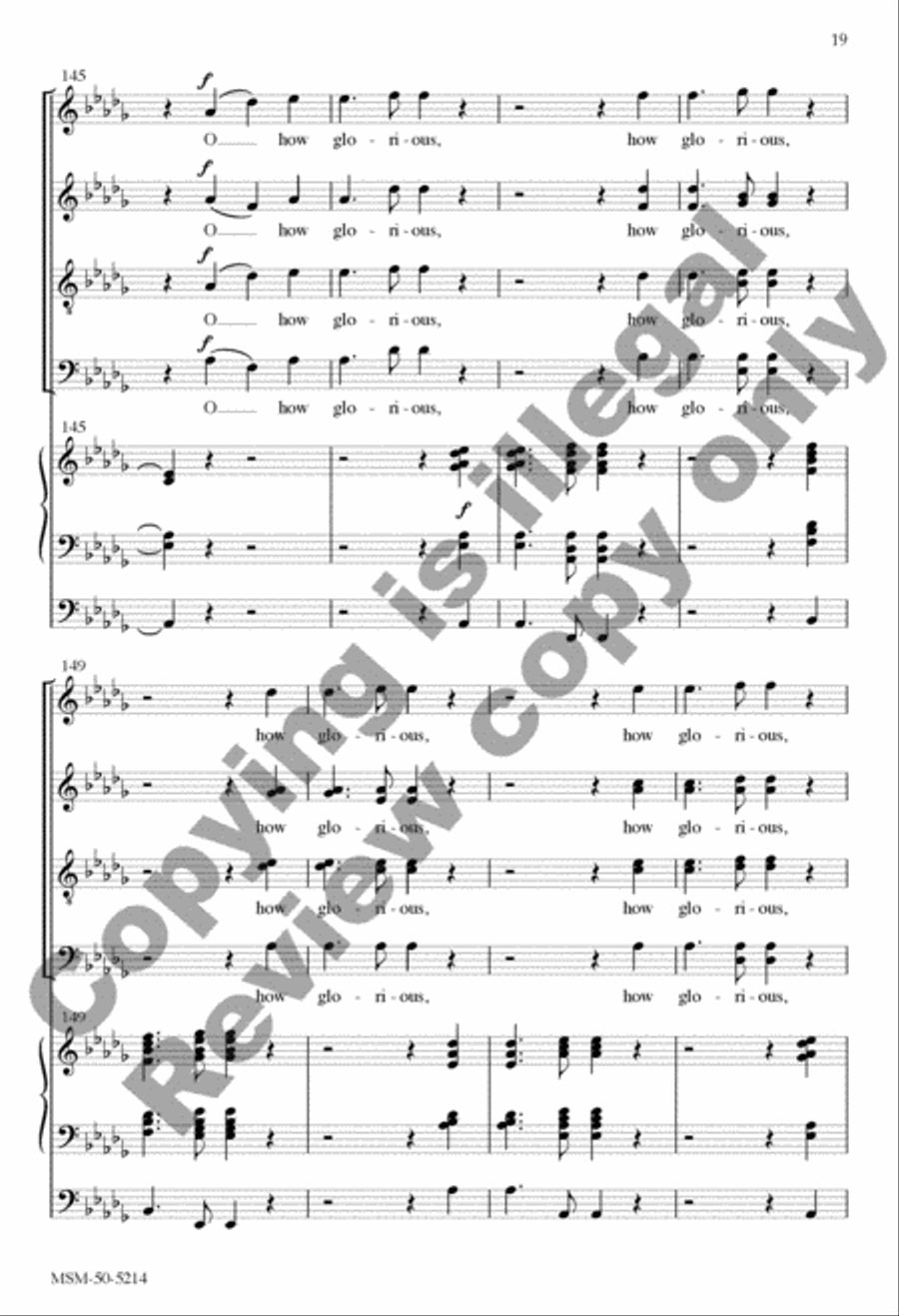 O How Glorious Is the Kingdom (Choral Score) Divisi scores gallery preview page 24