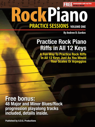 Book cover for Rock Piano Practice Sessions V.1 In All 12 Keys