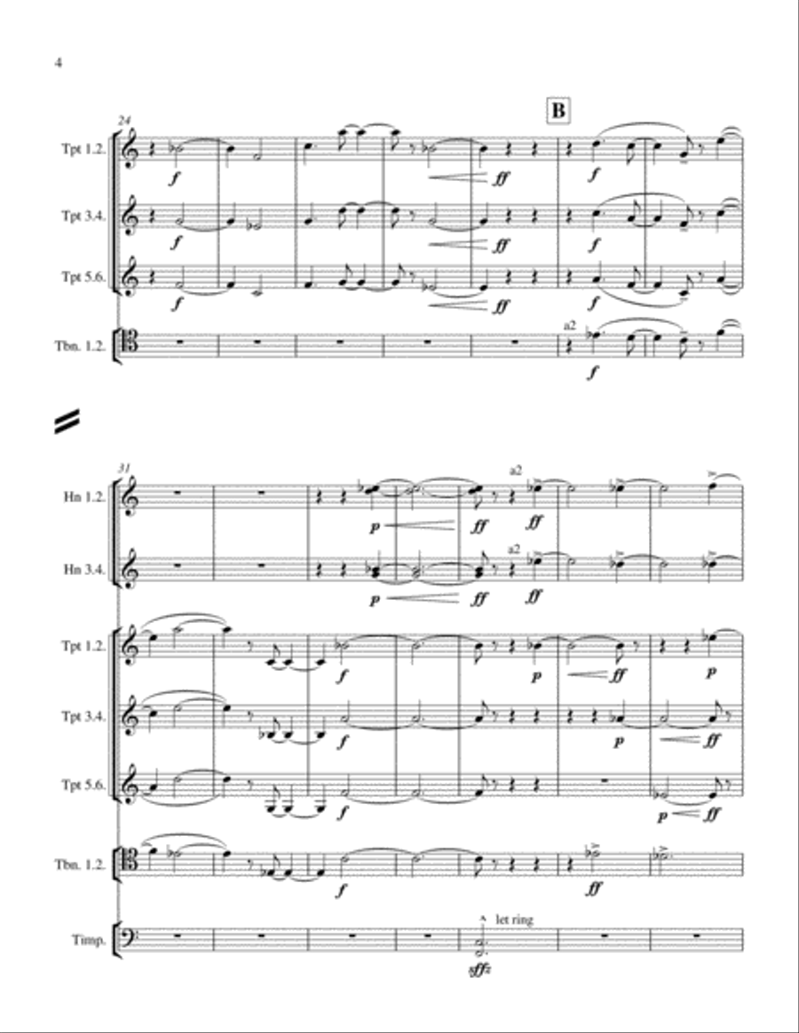Processional Fanfare Processional Fanfare Brass Ensemble scores gallery preview page 4