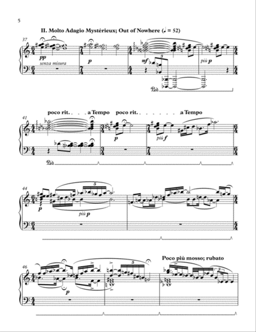 Five Colors Make the Eyes Blind (1st and 2nd Movements) Piano Solo scores gallery preview page 6