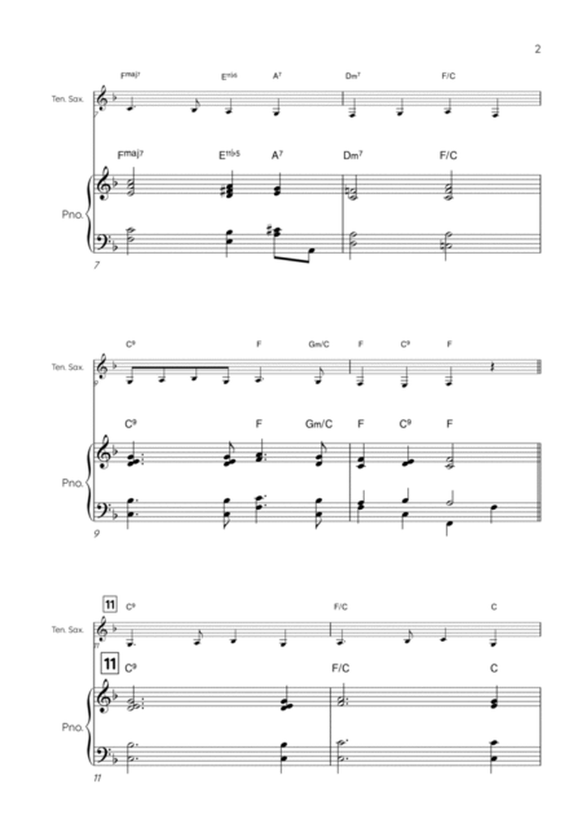 Deck the Halls sheet music | Tenor Sax & Piano (F) image number null