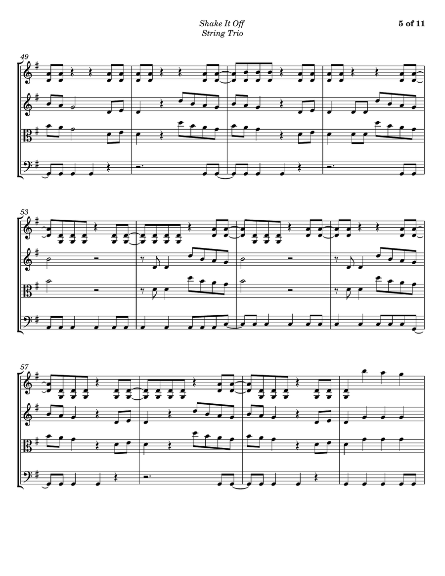 Shake It Off String Trio scores gallery preview page 5