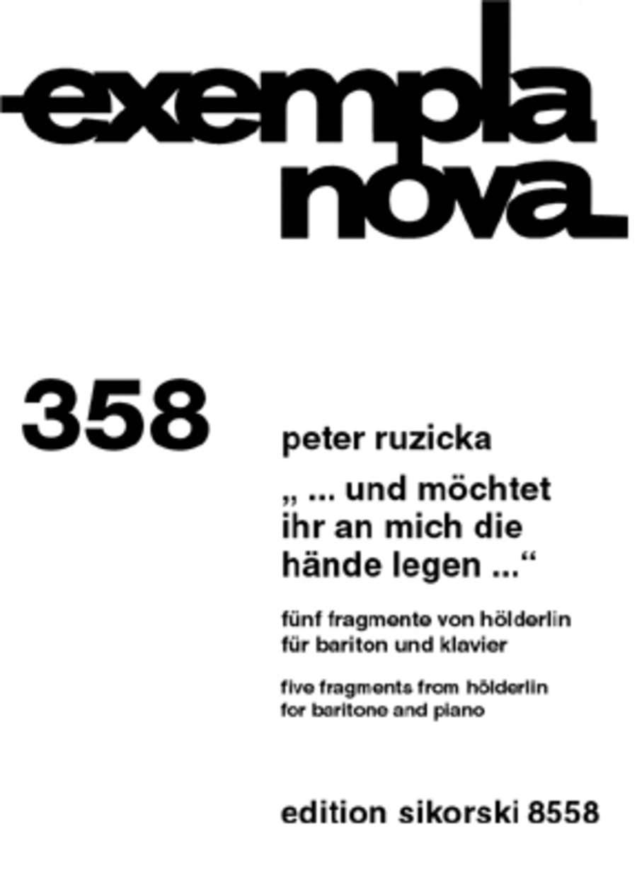 “...und möchtet ihr an mich die Hände legen...” Voice Solo scores gallery preview page 1