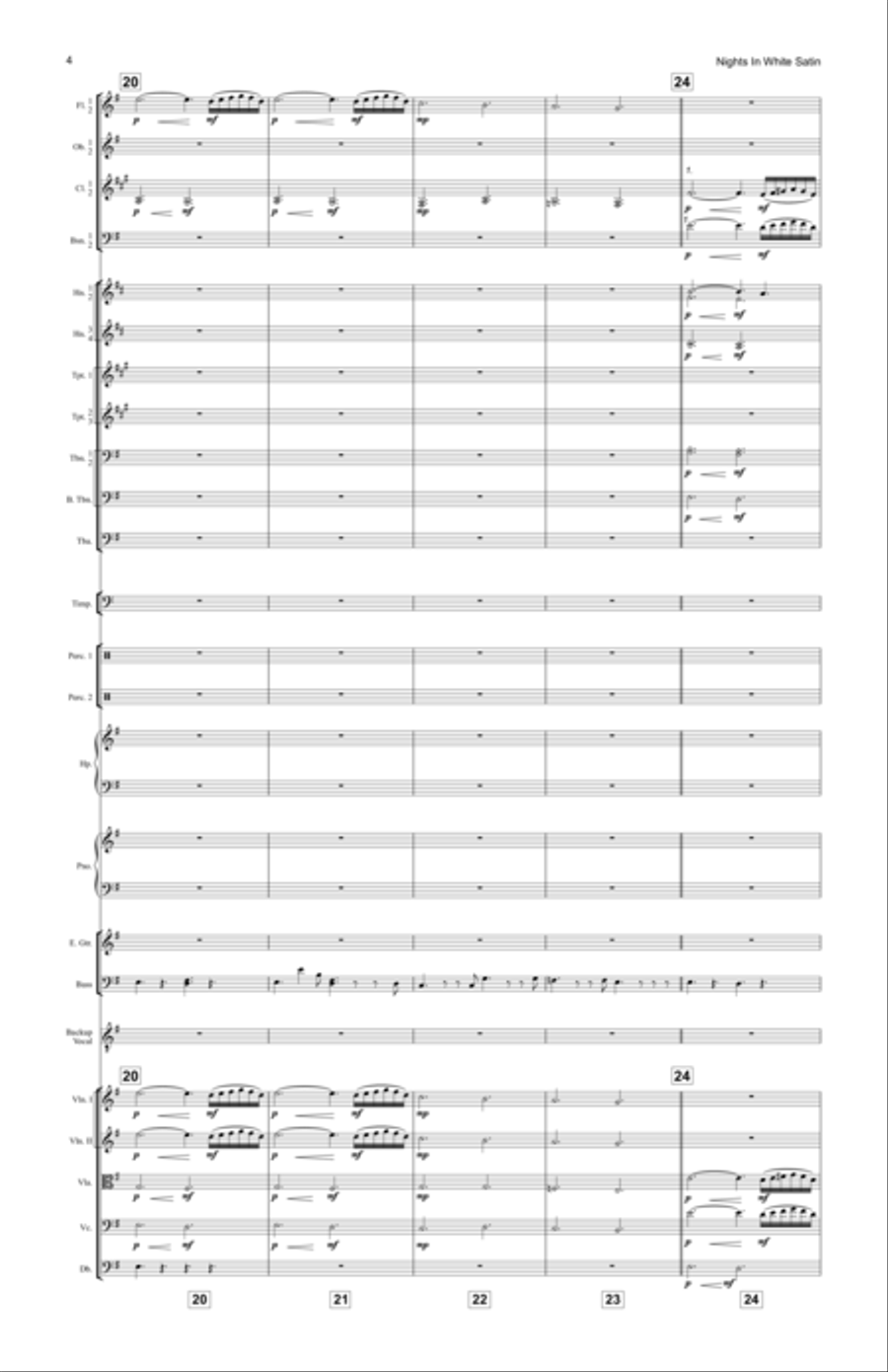 Nights In White Satin Full Orchestra scores gallery preview page 4