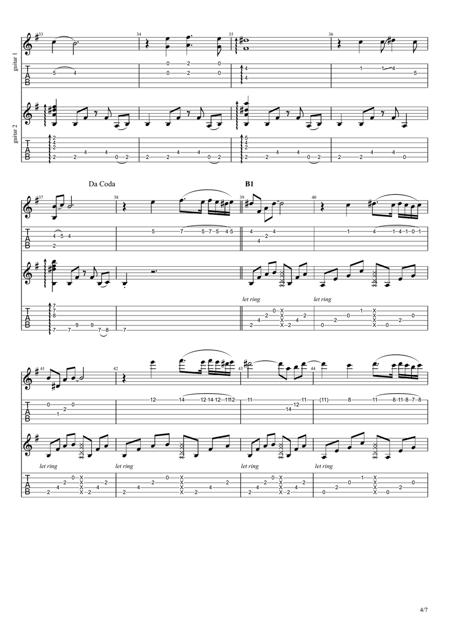 Ey Yare Man (Hayedeh) arrangement for guitar duo Acoustic Guitar scores gallery preview page 4