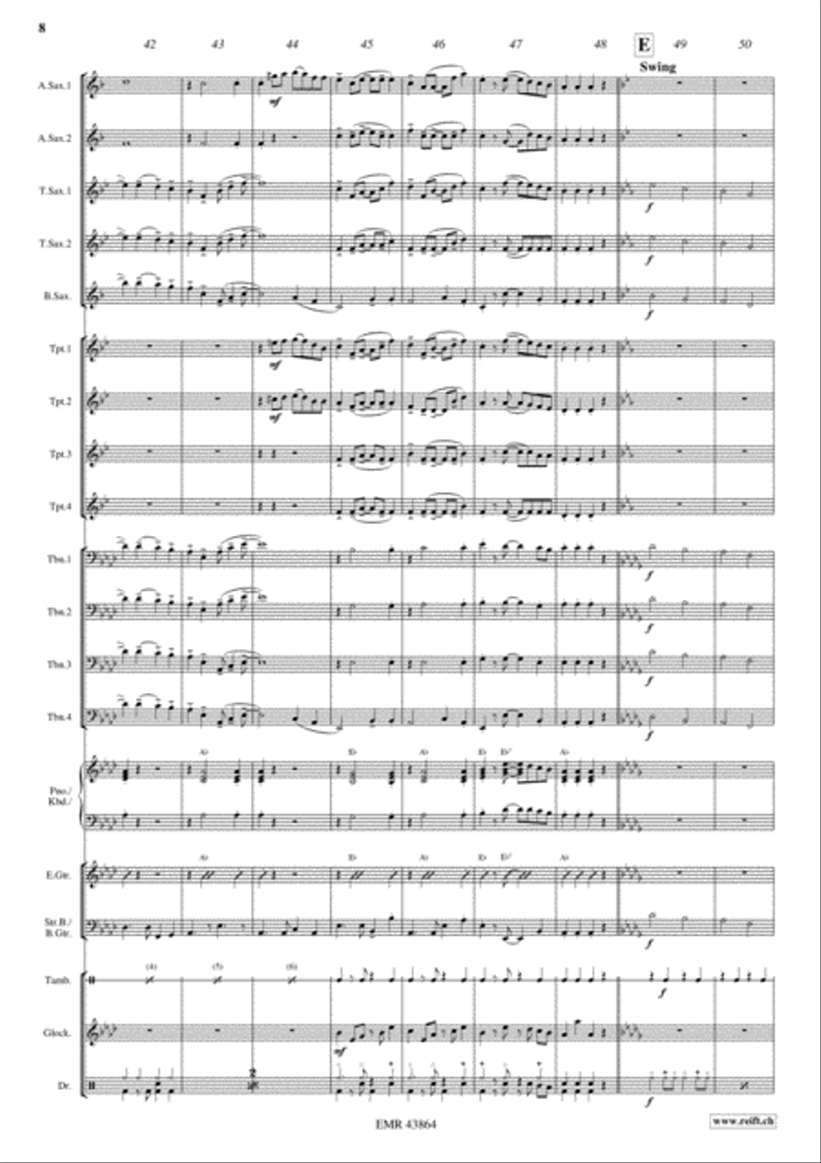 Bayerischer Defiliermarsch Big Band scores gallery preview page 8