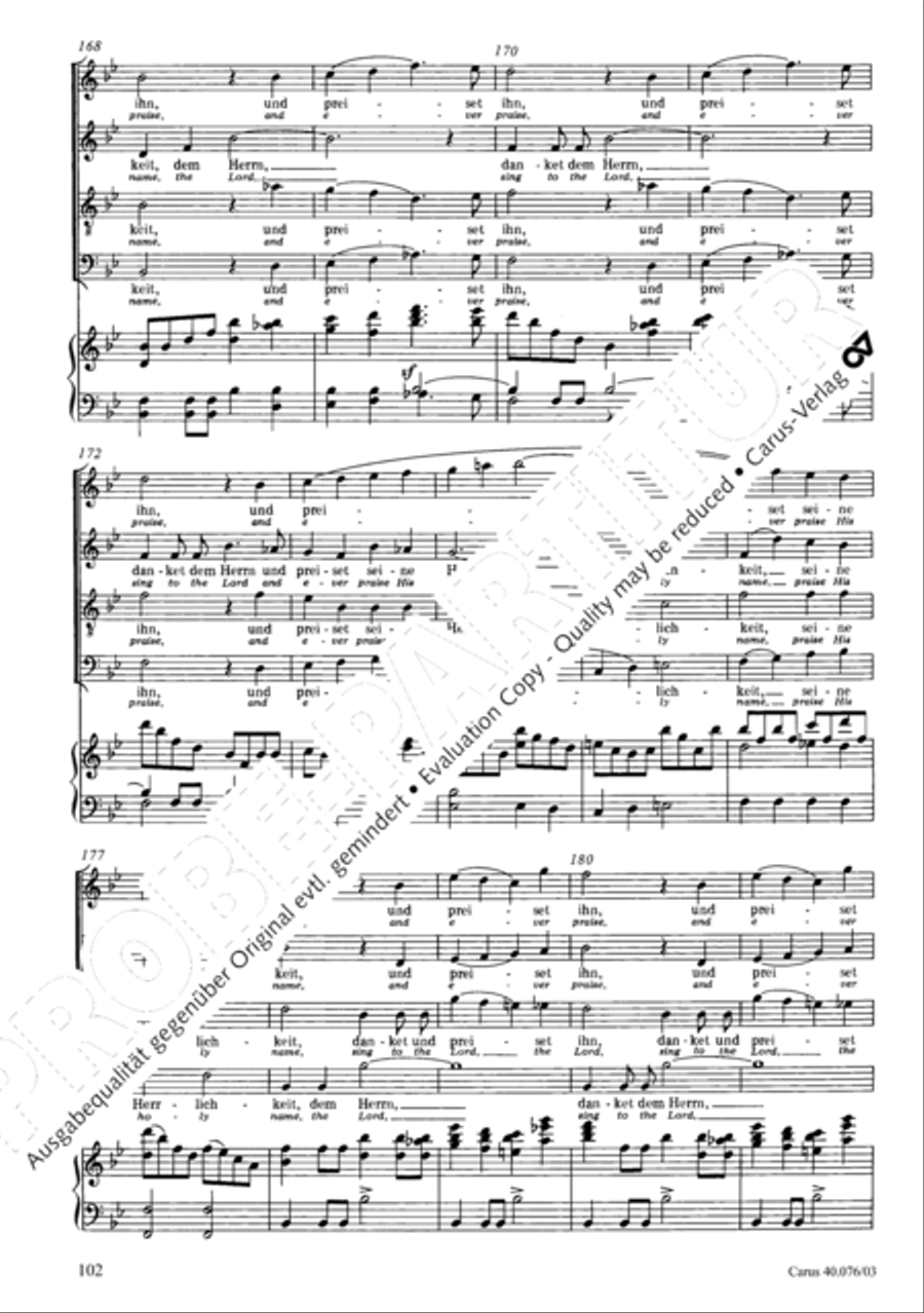 Hymn of Praise, MWV A 18 SSAATB scores gallery preview page 103