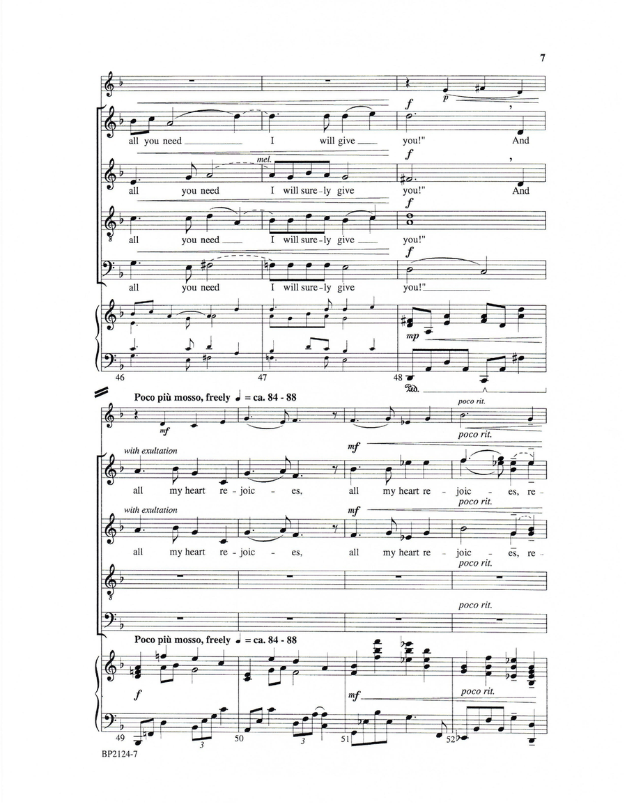 All My Heart This Night Rejoices 4-Part scores gallery preview page 8
