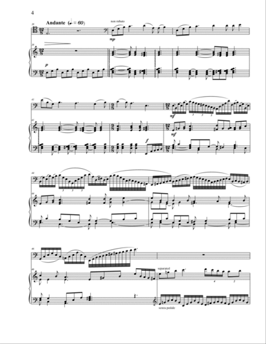 Contemplation for bassoon and piano Woodwind Duet scores gallery preview page 6