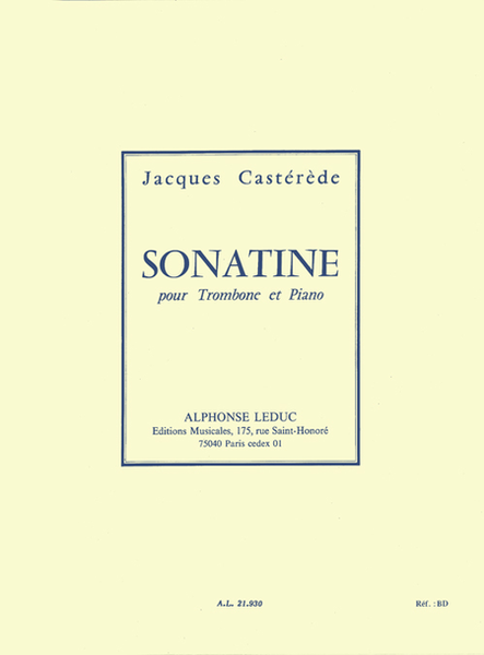 Sonatine - Trombone Et Piano