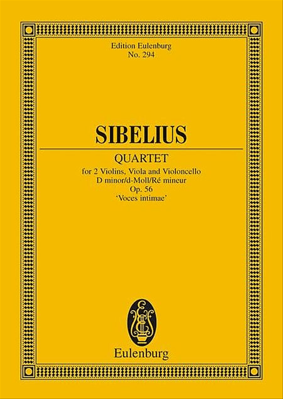 String Quartet in D minor, Op. 56 “Voces Intimae” String Quartet scores gallery preview page 1