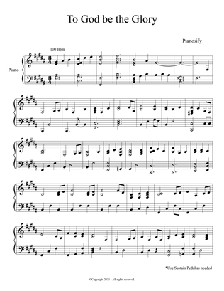 Book cover for PIANO - To God Be the Glory (Piano Hymns Sheet Music PDF)