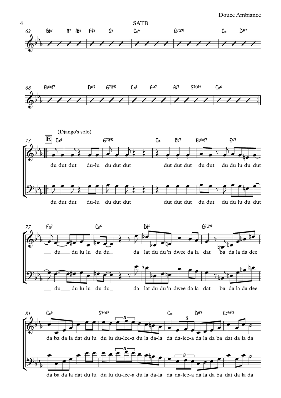 Douce Ambiance 4-Part scores gallery preview page 4
