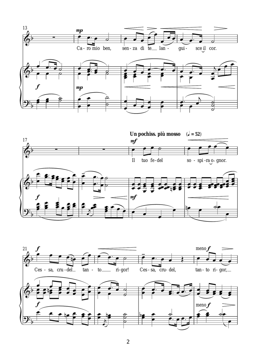 Caro Mio Ben Voice scores gallery preview page 2