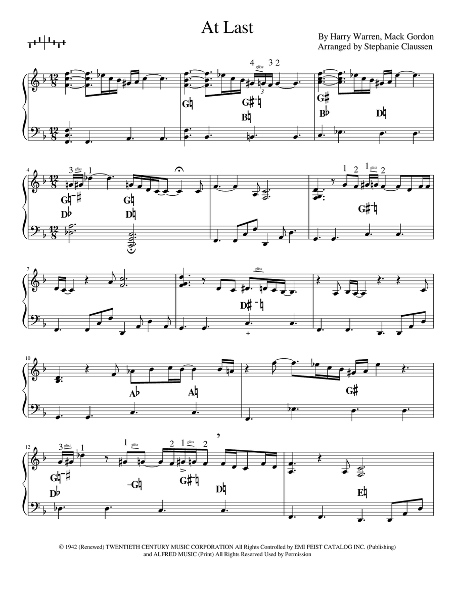At Last Pedal Harp scores gallery preview page 2