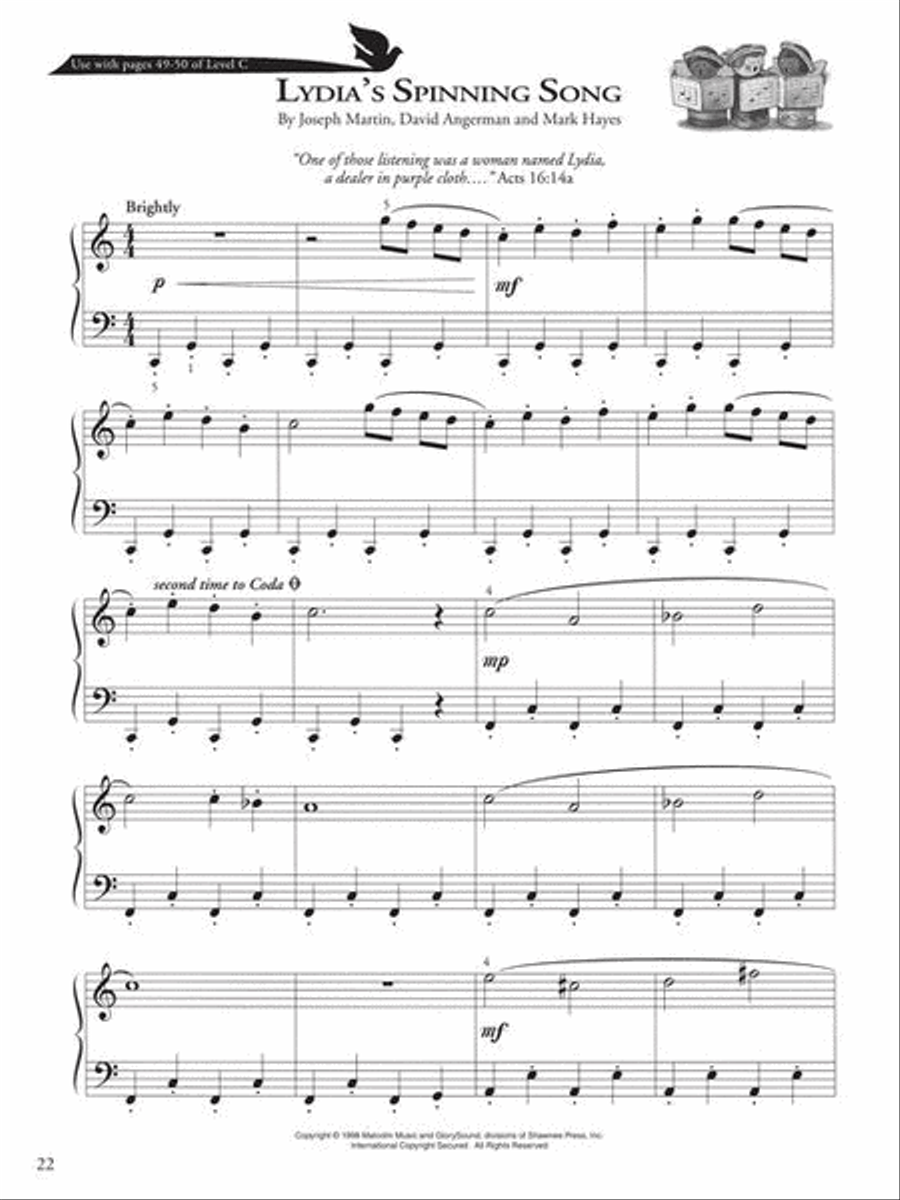 Keys for the Kingdom - Performance Book, Level C Piano Method scores gallery preview page 5