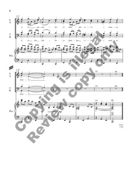 Three Mexican Folk Songs (Piano/Choral Score) by David Conte 4-Part - Sheet Music