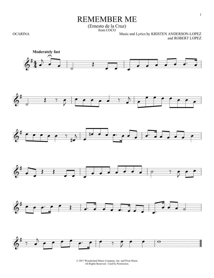 Remember Me (Ernesto de la Cruz) (from Coco)