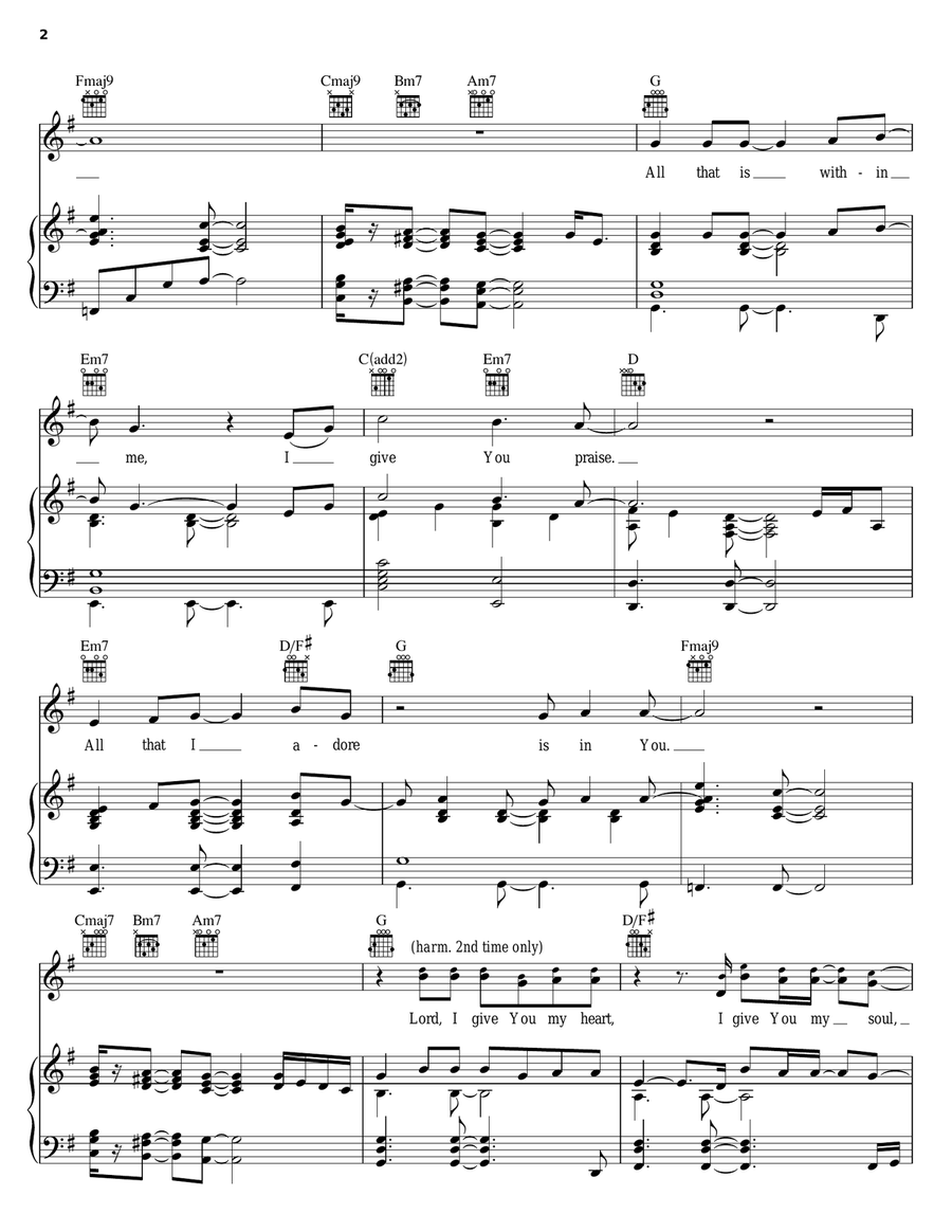 I Give You My Heart I Give You My Heart Acoustic Guitar scores gallery preview page 2