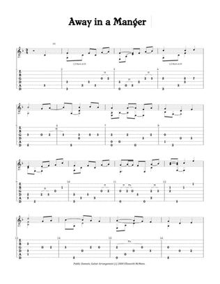 Away in a Manger (For Fingerstyle Guitar Tuned Drop D)