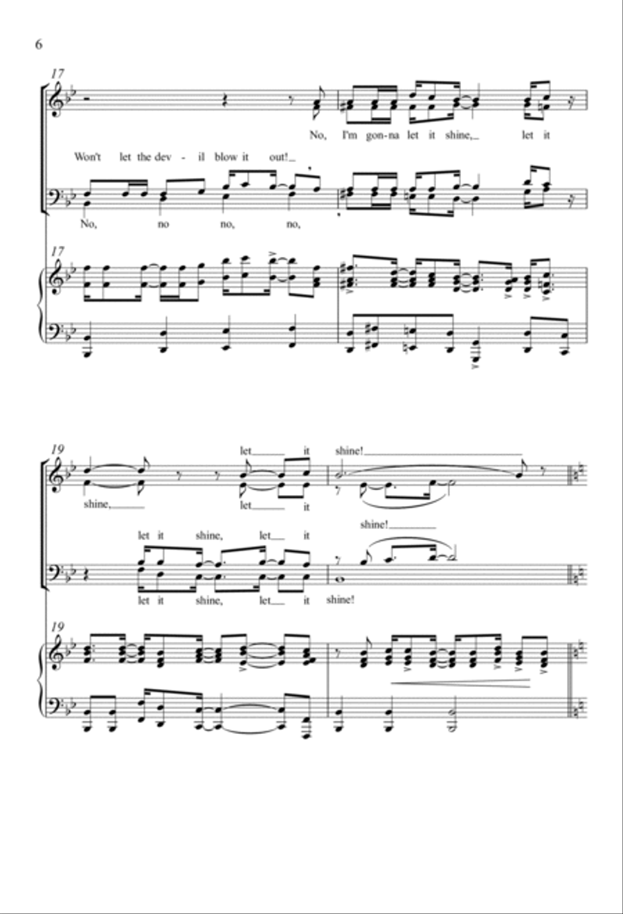 This Little Light Of Mine 4-Part scores gallery preview page 4