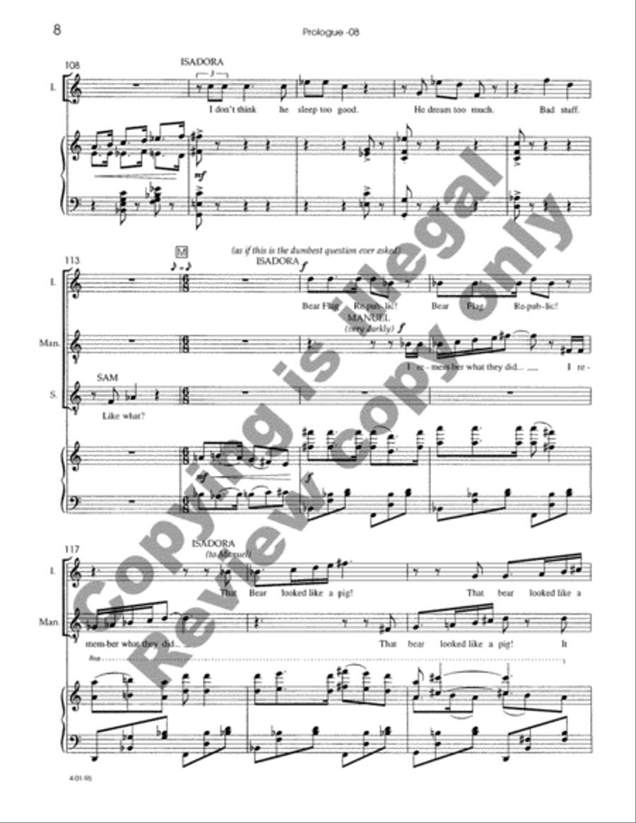 The Dreamers Piano, Vocal scores gallery preview page 15