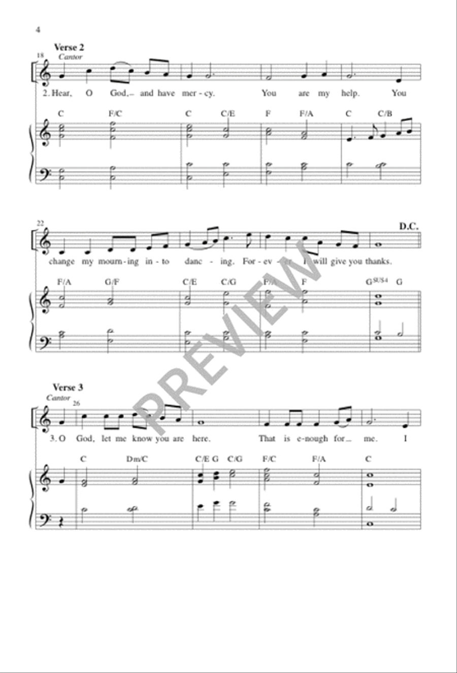 Now in Peace, O God 4-Part scores gallery preview page 5