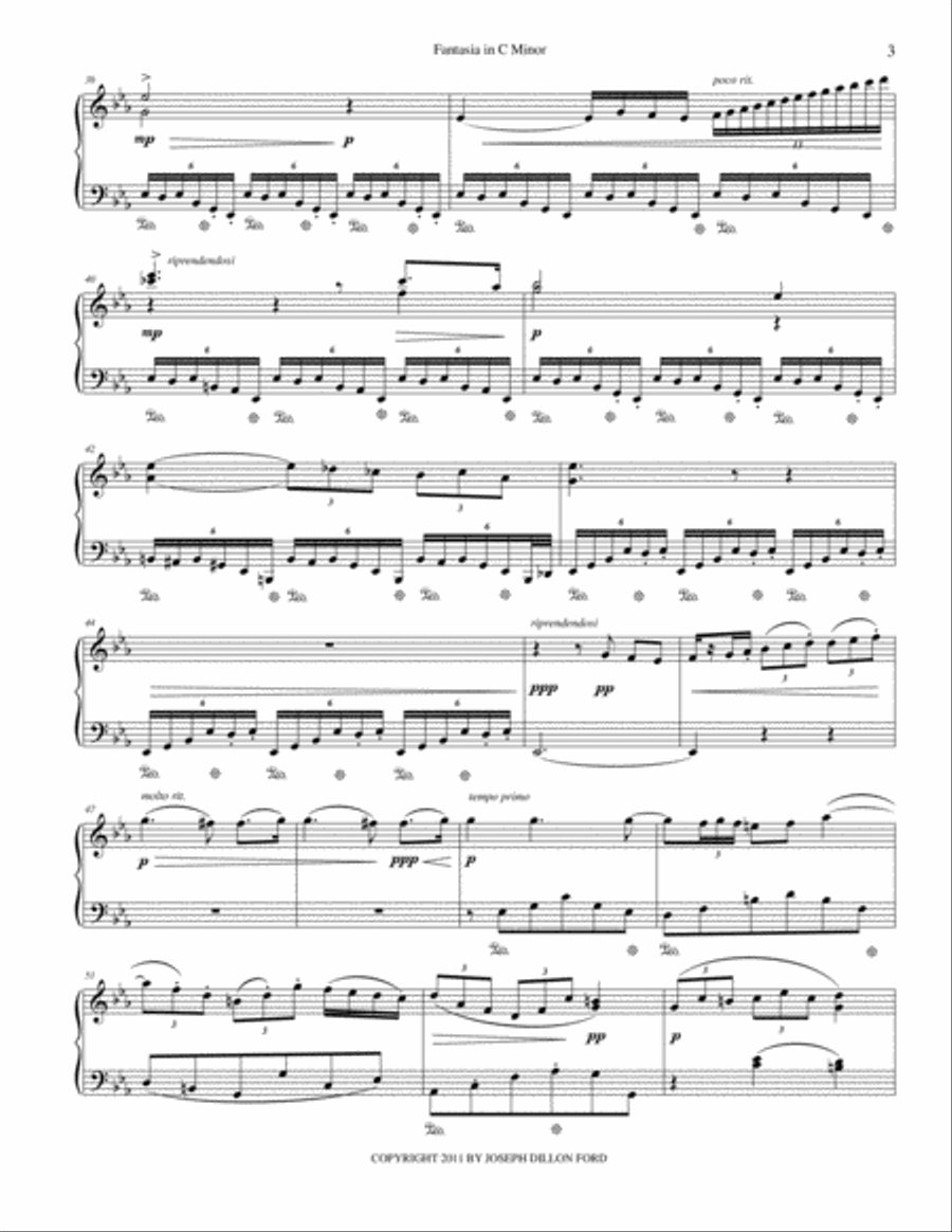 Fantasia in C minor for piano solo Piano Solo scores gallery preview page 3