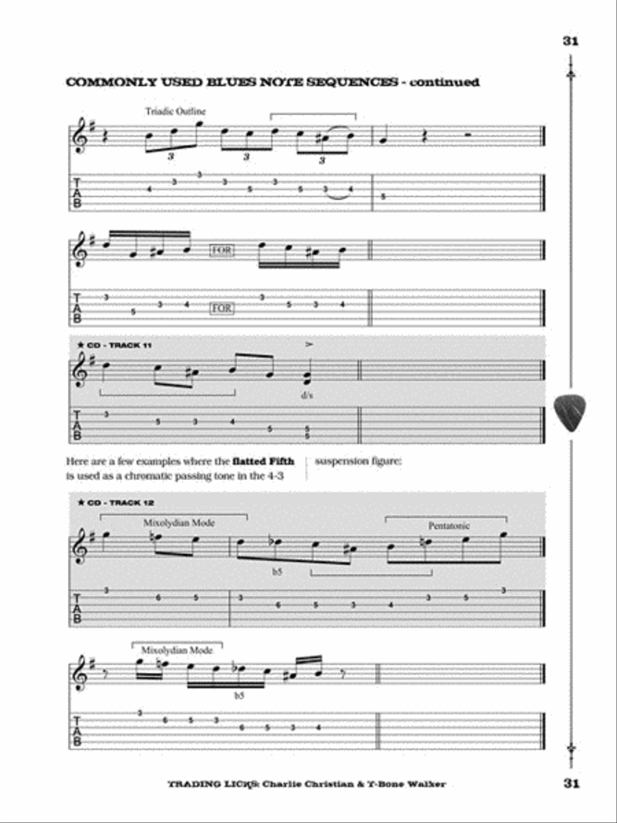 Trading Licks: Charlie Christian & T-Bone Walker Electric Guitar scores gallery preview page 5