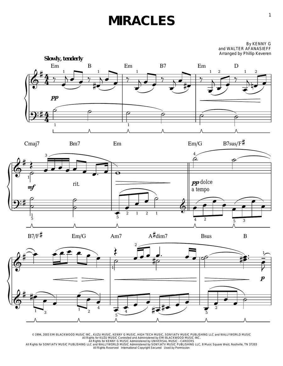 Miracles (arr. Phillip Keveren)