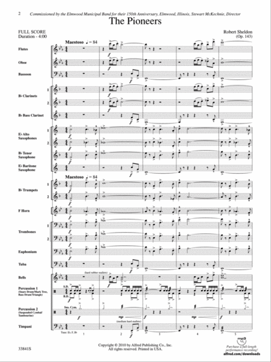 The Pioneers The Pioneers Concert Band scores gallery preview page 2