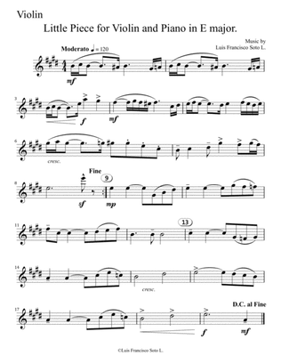 Little Piece for Violin and Piano in E Major