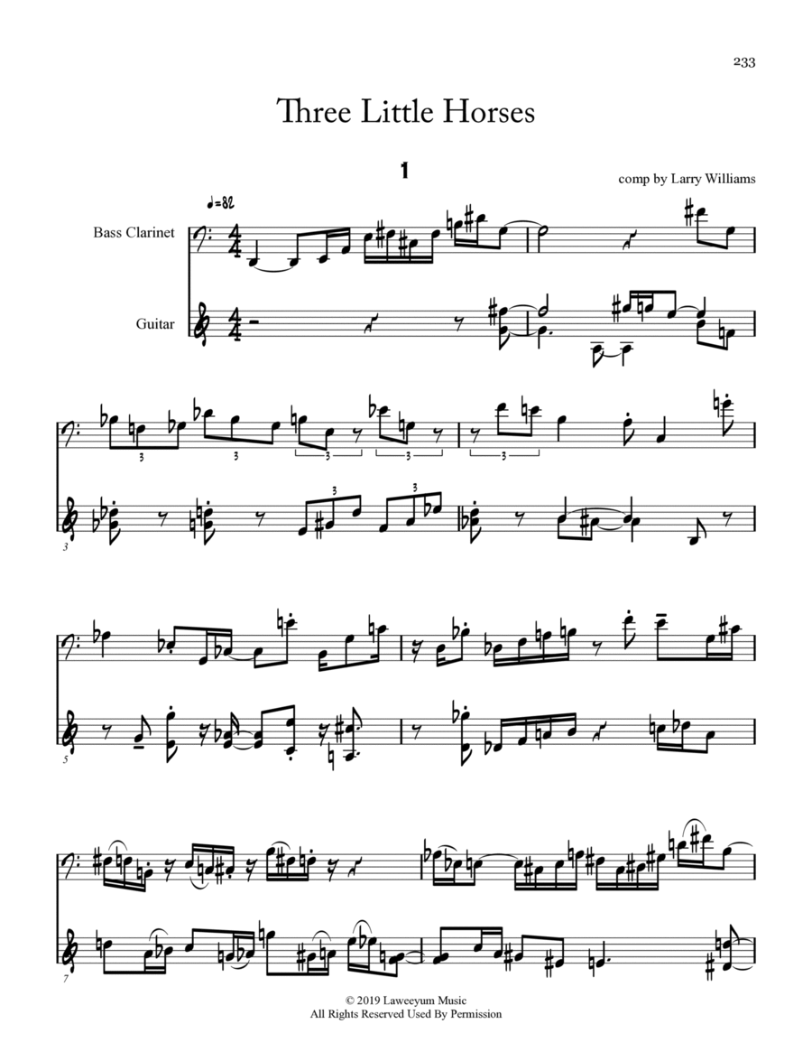 Three Little Horses Three Little Horses Small Ensemble scores gallery preview page 1
