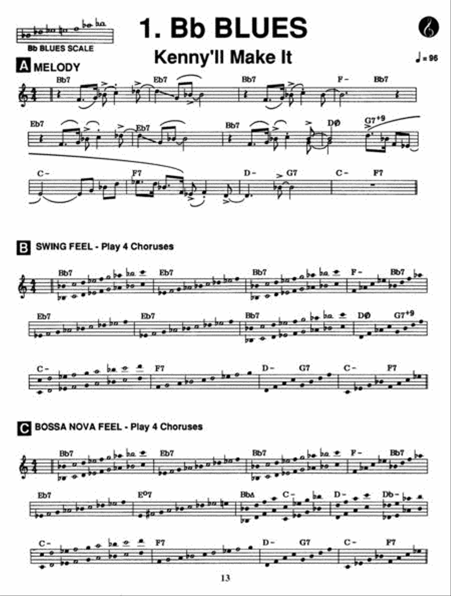 Volume 42 - Blues In All Keys Voice scores gallery preview page 2