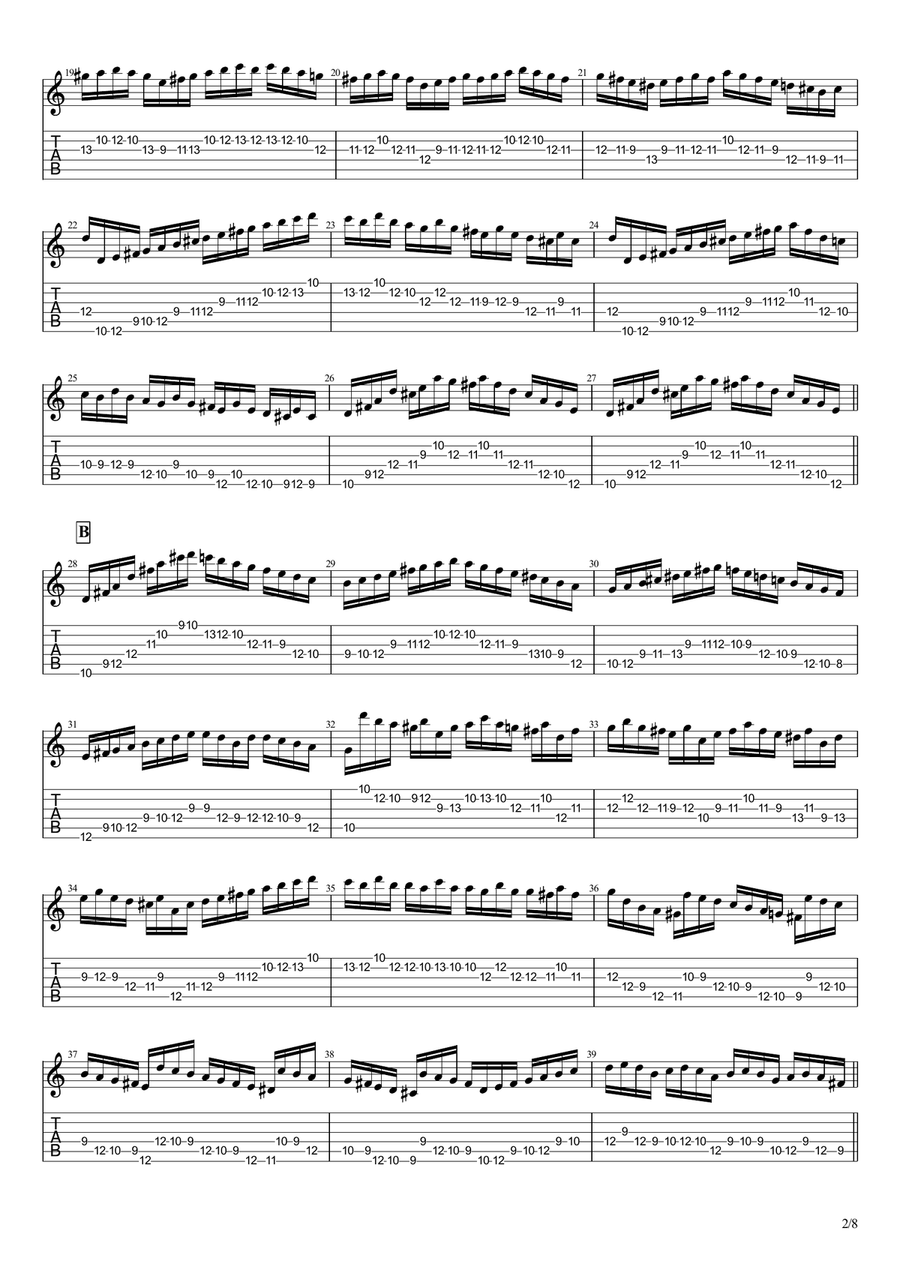 Moto Perpetuo Solo Classical Guitar scores gallery preview page 2