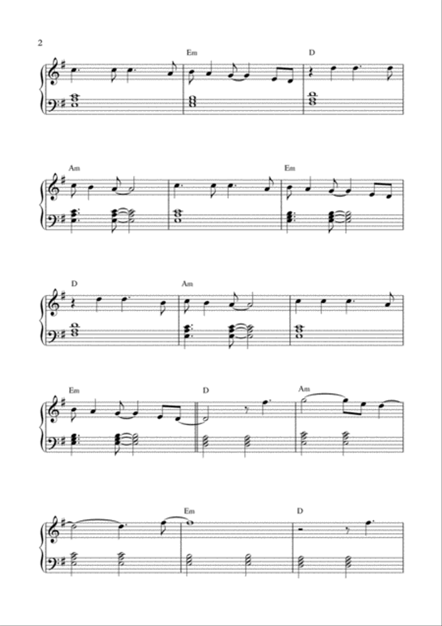 Clocks Easy Piano scores gallery preview page 2