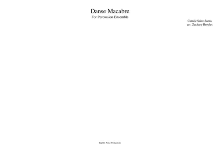 Danse Macabre For Percussion image number null