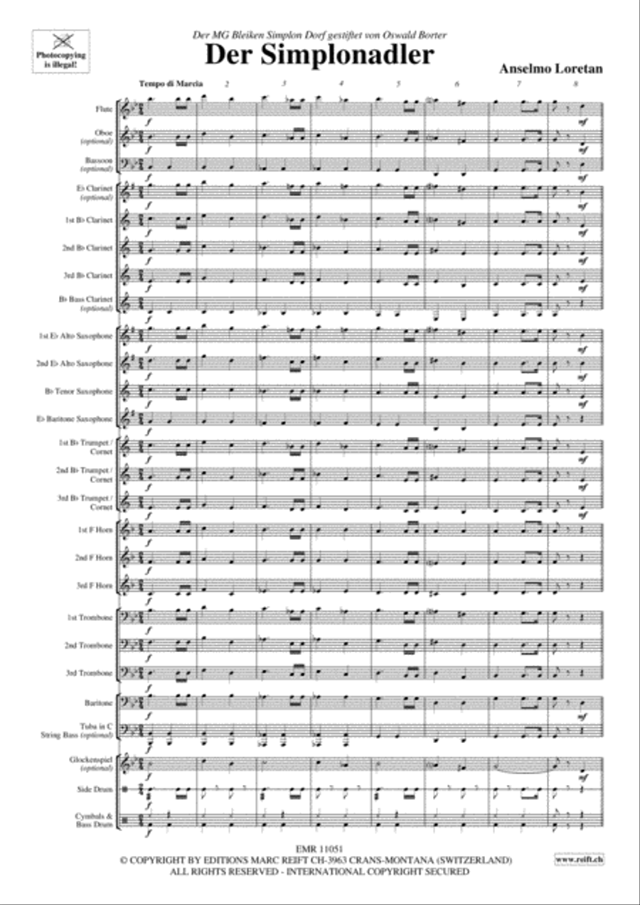 Der Simplonadler Der Simplonadler Concert Band scores gallery preview page 4