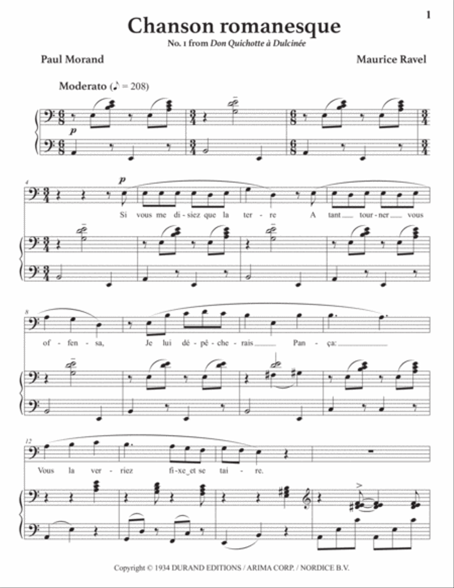 Chanson Romanesque Chanson Romanesque Voice scores gallery preview page 2