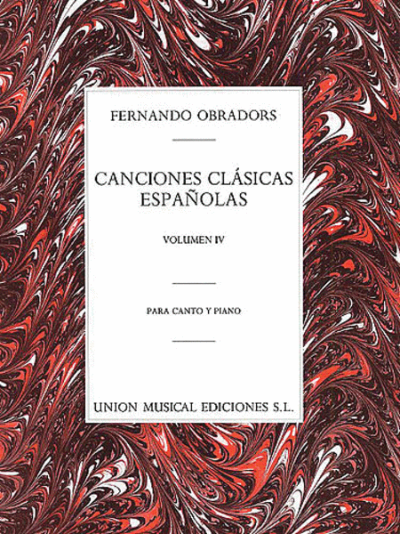 Obradors Canciones Clasicas Espanolas Vol. 4 Vce/pf