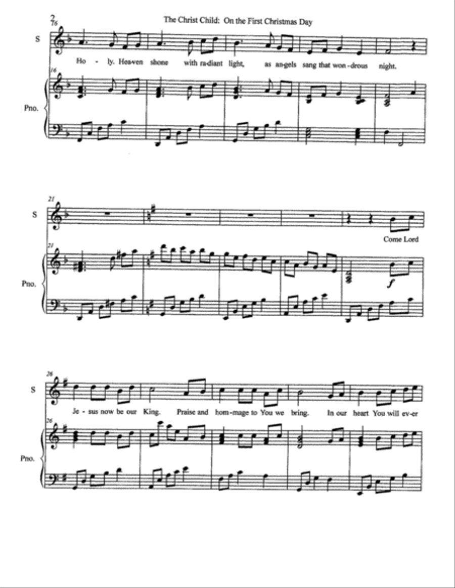 The Christ Child: On the First Christmas Day Voice scores gallery preview page 2