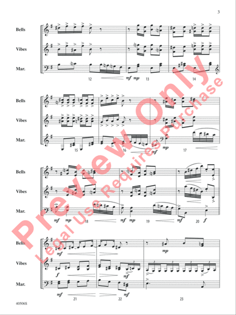 Classic Mallet Trios -- Tchaikovsky Small Ensemble scores gallery preview page 4