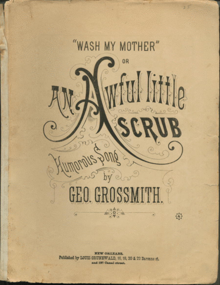 An Awful Little Scrub. Humorous Song Voice scores gallery preview page 1