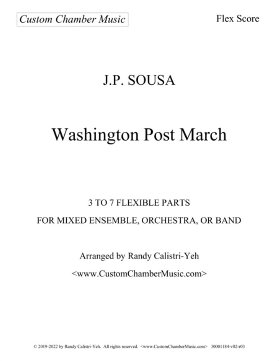 Sousa Washington Post March (Flexible Ensemble) Small Ensemble scores gallery preview page 2
