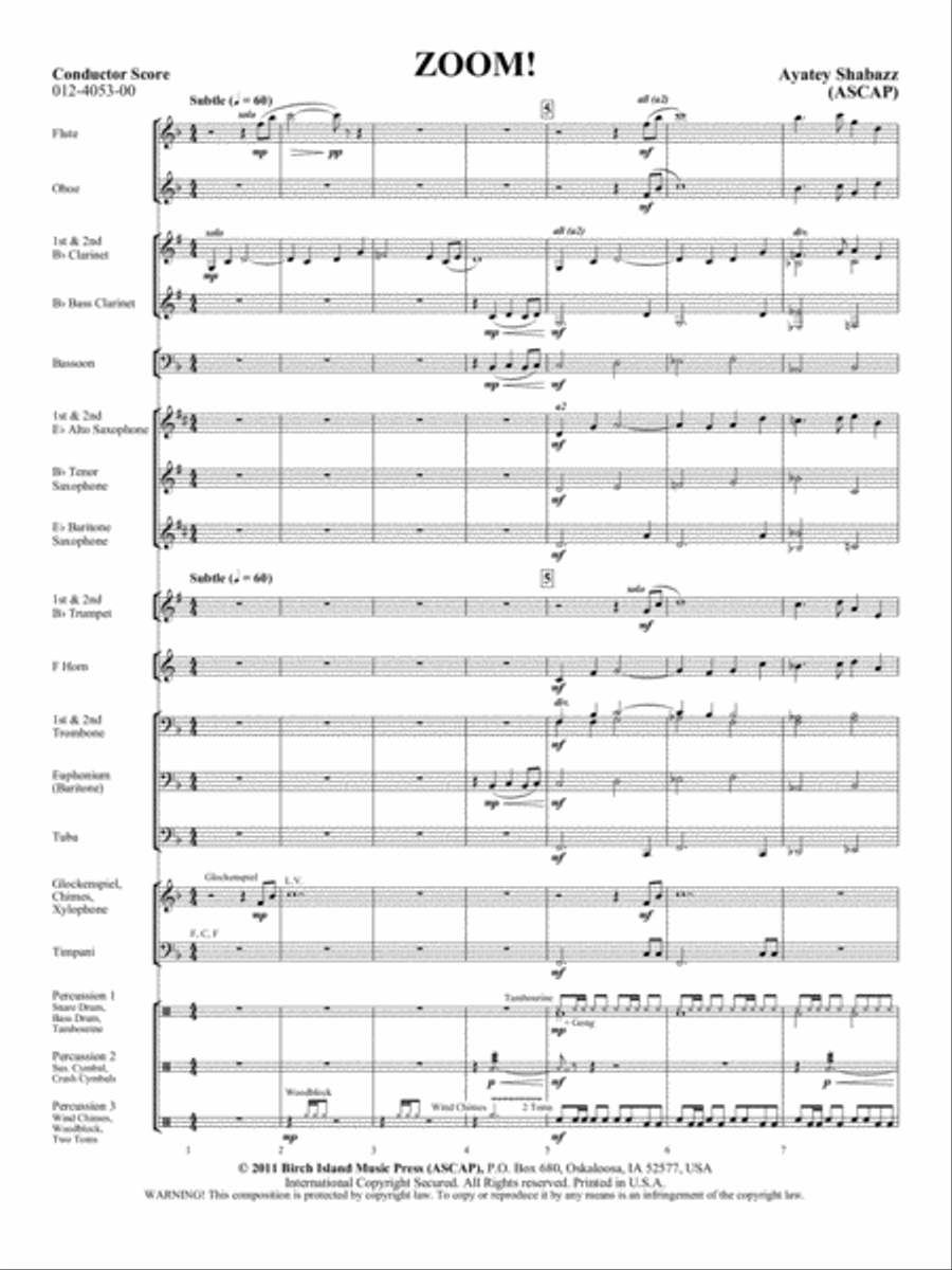 Zoom! Concert Band scores gallery preview page 2