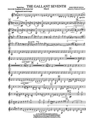 The Gallant Seventh: (wp) 3rd B-flat Trombone T.C.